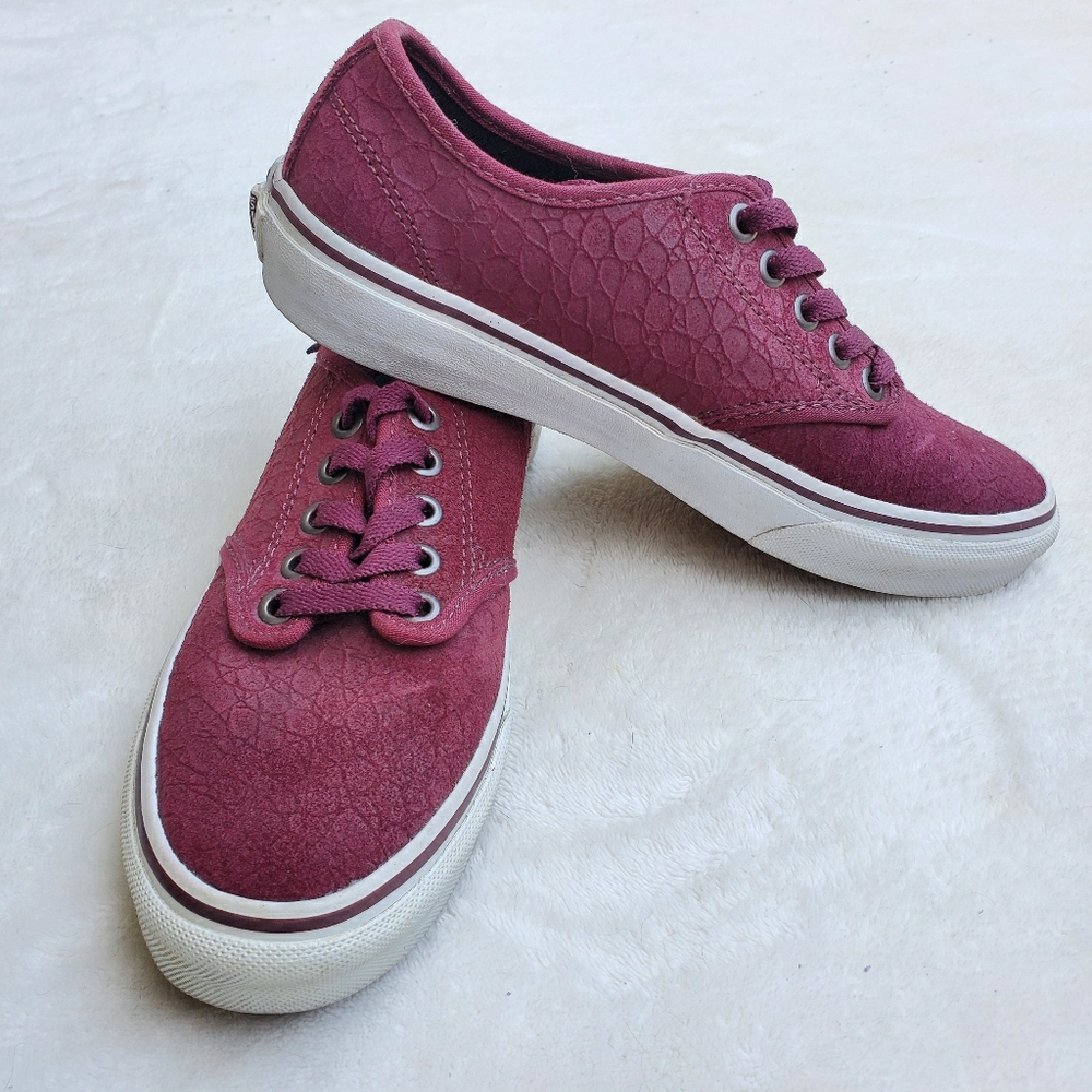 Textured Maroon Vans